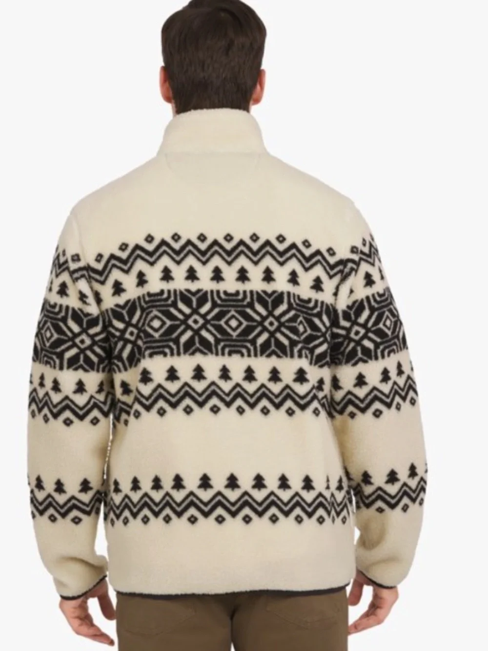Chaps Men's & Big Men's High Pile Printed Plaid Sherpa Jacket